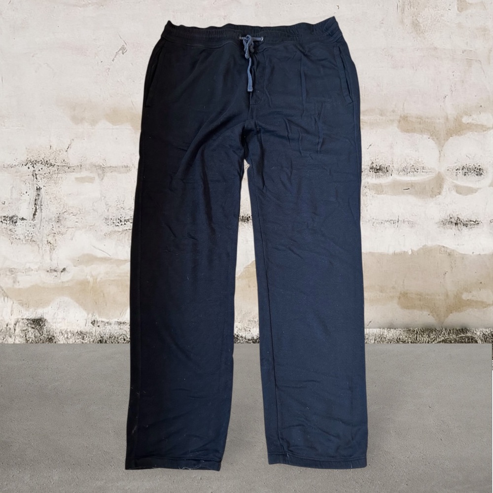 James Perse Black Joggers, 100% Supima Cotton, tie waist, side pockets, Men’s XL